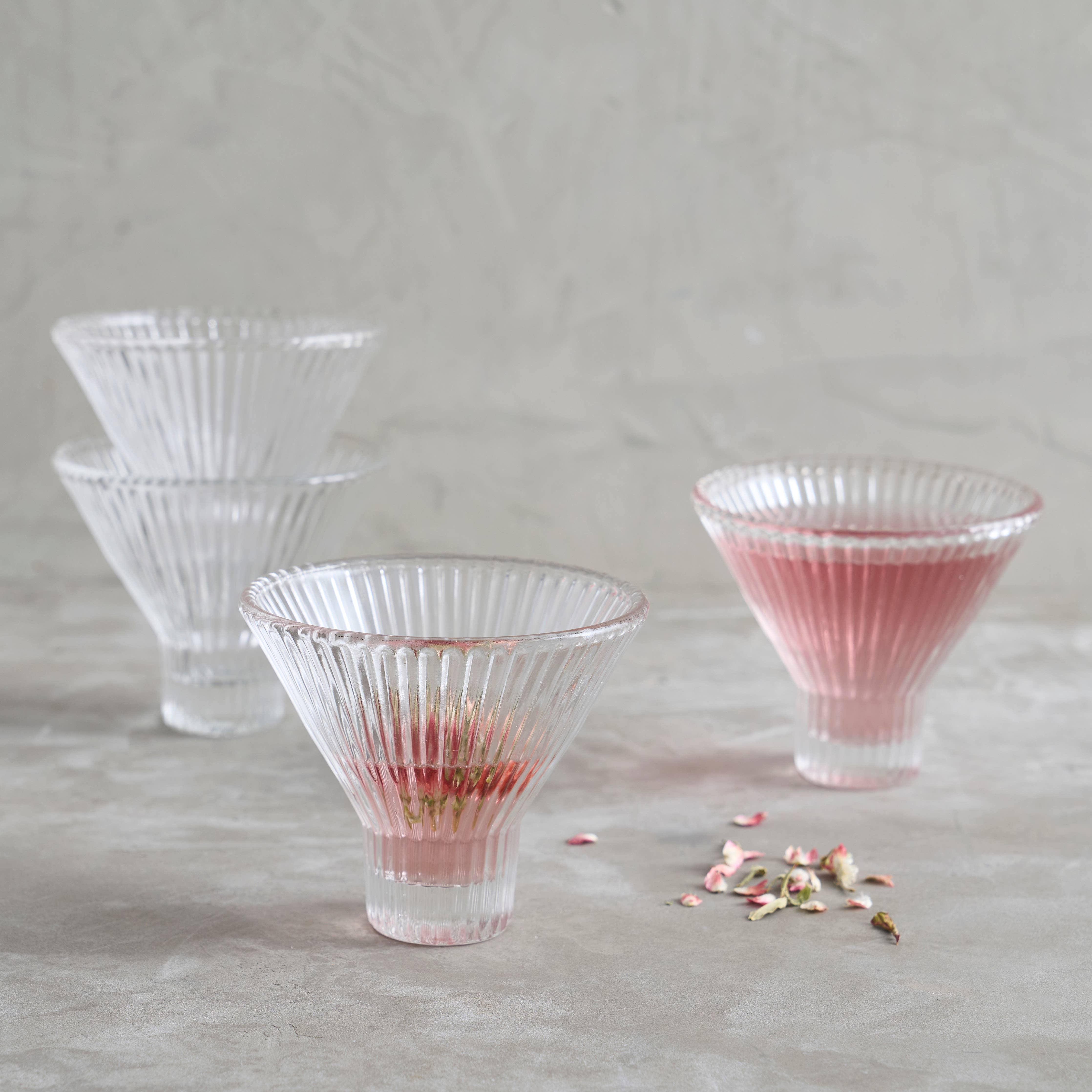 Willie Martini Glass Set 2 Piece in Clear
